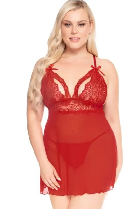 Peekaboo Babydoll w G-String